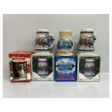 Budweiser Steins (3) Coors Stein (1)