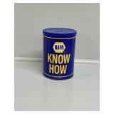 NAPA Know How One Quart Tin Coin Bank