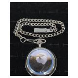 Westminster Silver Tone Eagle Pocket Watch