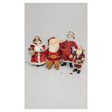 Stuffed Santa, Mr & Mrs Claus, Santa Figurine