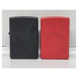 Black Matte and Red Matte Zippo Lighter