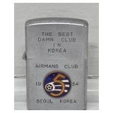 1954 Airmans Club Seoul Korea Penguin Lighter