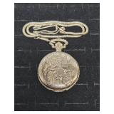 Jacques Couture Silver Tone Pocket Watch