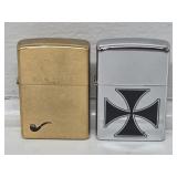 Zippo Iron Cross Lighter, Zippo Solid Brass