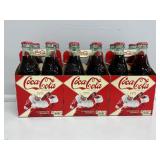 Coca-Cola 4pk Glass Bottles Santa Claus Design