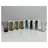 Coca-Cola Assorted Sizes & Colored  Glasses (8)