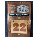 First State Bank of Alma" Allcoin" Calendar