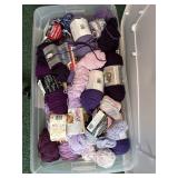 Tub with Assorted Yarn