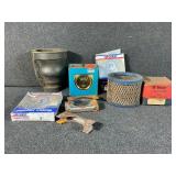 Muffler Clamp, Air Filter, Amp Guage,