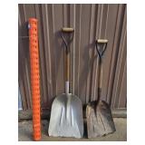 2 Scoop Shovels, Snow Fence
