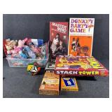 Board Games: Stack Tower, Master Mind, Rummikub