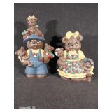 Ceramic Bear Family Figurines (2)