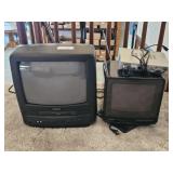 2 Small Vintage TVs