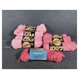 Caron Gold Yarn  Light English Rose & English Rose