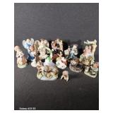 Various Porcelain People and Angel Figurines