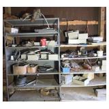 Large Shelf Lot with Electrical Supplies and