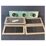 3 Light Vanity Light Fixture & Floor Registers (4)