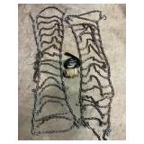 Ratchet Straps & Metal Chain In A Plastic Bucket