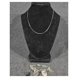 Sterling Silver Necklace and Bracelet