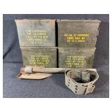 Empty Metal Ammo Boxes(4), Foldable Shovel