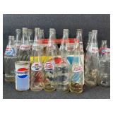 Pepsi Cola Wooden Crate With Glass Bottles