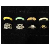 Avon Interchangeable Ring, Silver Tone Rings(3),