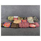 Red Heart Yarn(Rose, Amazon, Wheat), Bernat(Camo),