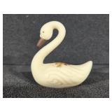 Fenton Satin Custard Glass Swan