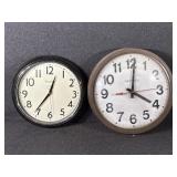 2 Circular Wall Clocks
