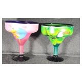 Hand-painted Jumbo Margarita Glasses,