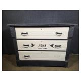 Black and White Wooden Dresser