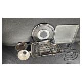 Drip Pans, Glass Tray, Roasting Rack, Funnel