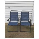 Blue Folding Lawn Chairs(2)
