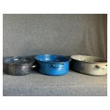 Enamelware Roasting Pans (3) Assorted Sizes
