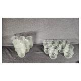 Textured Clear Drinking Tumblers & Rocks Glasses