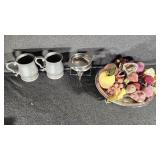 Grainer Set, Tray,  Pewter Tankard-2, Faux Fruit