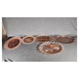 Pink Depression Glass Platters,Divided Dishes
