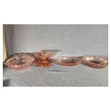 Pink Depression Glass Bowls & Dishes