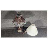 Decorative Table lamp Purple Stained Glass Shade