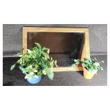 Farmhouse Style Wall Mirror & Artificial Plants 2