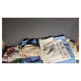 Assorted Fabric Tableclothes (8) & Side Tablecover
