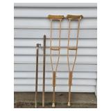 Wooden Crutches, Wooden Walking Sticks/Poles