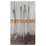 Spade Shovel, Landscape Rake, Leaf Rake