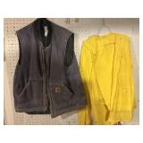 Carhartt Vest Size Medium, Rain Coat