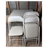 Taupe Folding Table w/ 4 chairs
