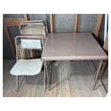 Samsonite Square Folding Table w/ 4 chairs