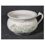 Green Flower Ceramic Chamber Pot