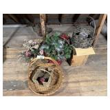 Whicker Basket, Christmas Basket, Dry Flowers