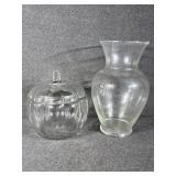 Glass Pumpkin Jar & Vase