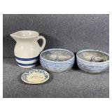 Pottery Pitcher, Apple Baking Dish Bowl (2)